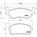Jeu de 4 plaquettes de frein BREMBO P 83 004