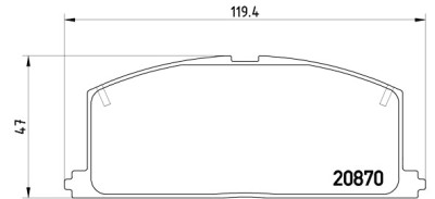 Jeu de 4 plaquettes de frein BREMBO P 83 011