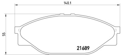 Jeu de 4 plaquettes de frein BREMBO P 83 023