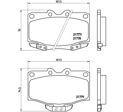 Jeu de 4 plaquettes de frein BREMBO P 83 026