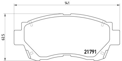 Jeu de 4 plaquettes de frein BREMBO P 83 027