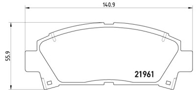 Jeu de 4 plaquettes de frein BREMBO P 83 028