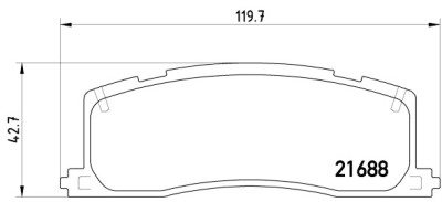 Jeu de 4 plaquettes de frein BREMBO P 83 030