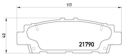 Jeu de 4 plaquettes de frein BREMBO P 83 032