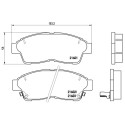Jeu de 4 plaquettes de frein BREMBO P 83 034