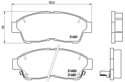 Jeu de 4 plaquettes de frein BREMBO P 83 034