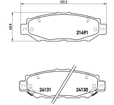 Jeu de 4 plaquettes de frein BREMBO P 83 038