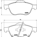 Jeu de 4 plaquettes de frein BREMBO P 83 043