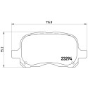 Jeu de 4 plaquettes de frein BREMBO P 83 044