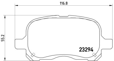 Jeu de 4 plaquettes de frein BREMBO P 83 044