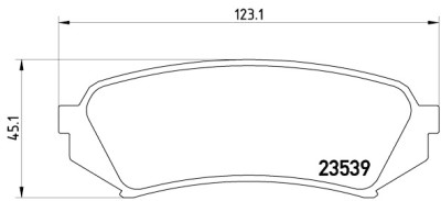 Jeu de 4 plaquettes de frein BREMBO P 83 049