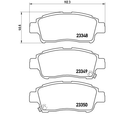 Jeu de 4 plaquettes de frein BREMBO P 83 050