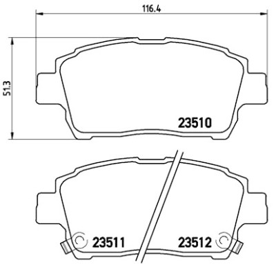 Jeu de 4 plaquettes de frein BREMBO P 83 051
