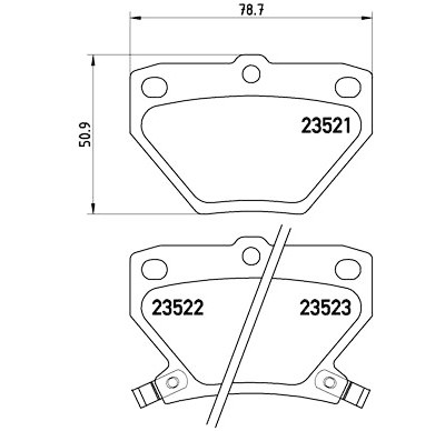 Jeu de 4 plaquettes de frein BREMBO P 83 052