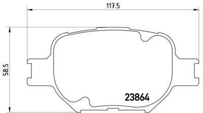Jeu de 4 plaquettes de frein BREMBO P 83 054