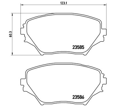 Jeu de 4 plaquettes de frein BREMBO P 83 055