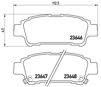 Jeu de 4 plaquettes de frein BREMBO P 83 056