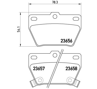 Jeu de 4 plaquettes de frein BREMBO P 83 057