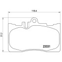 Jeu de 4 plaquettes de frein BREMBO P 83 058
