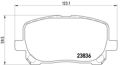 Jeu de 4 plaquettes de frein BREMBO P 83 061
