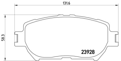 Jeu de 4 plaquettes de frein BREMBO P 83 062