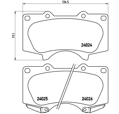 Jeu de 4 plaquettes de frein BREMBO P 83 066