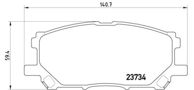 Jeu de 4 plaquettes de frein BREMBO P 83 067