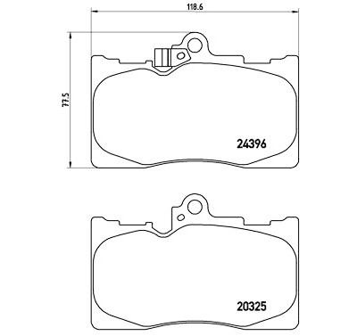Jeu de 4 plaquettes de frein BREMBO P 83 072