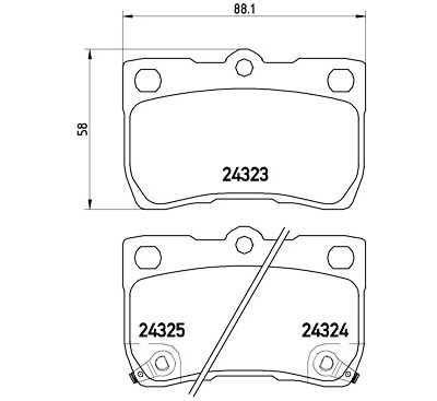 Jeu de 4 plaquettes de frein BREMBO P 83 073