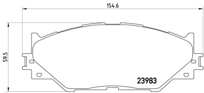 Jeu de 4 plaquettes de frein BREMBO P 83 074