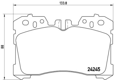 Jeu de 4 plaquettes de frein BREMBO P 83 075