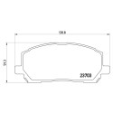 Jeu de 4 plaquettes de frein BREMBO P 83 078