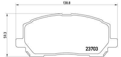 Jeu de 4 plaquettes de frein BREMBO P 83 078