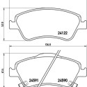 Jeu de 4 plaquettes de frein BREMBO P 83 079