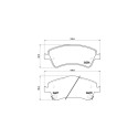 Jeu de 4 plaquettes de frein BREMBO P 83 081