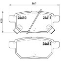 Jeu de 4 plaquettes de frein BREMBO P 83 083