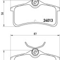 Jeu de 4 plaquettes de frein BREMBO P 83 084
