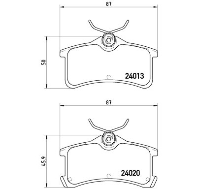 Jeu de 4 plaquettes de frein BREMBO P 83 084