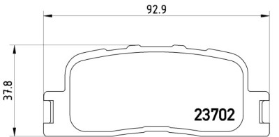 Jeu de 4 plaquettes de frein BREMBO P 83 088