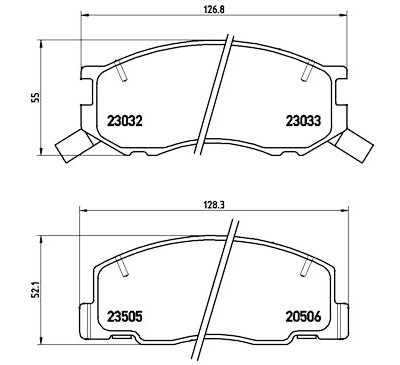 Jeu de 4 plaquettes de frein BREMBO P 83 093
