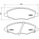 Jeu de 4 plaquettes de frein BREMBO P 83 094