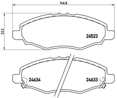 Jeu de 4 plaquettes de frein BREMBO P 83 094
