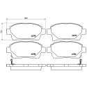 Jeu de 4 plaquettes de frein BREMBO P 83 097