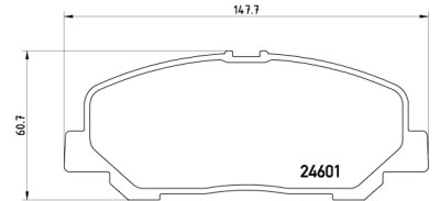 Jeu de 4 plaquettes de frein BREMBO P 83 099