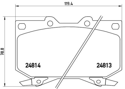 Jeu de 4 plaquettes de frein BREMBO P 83 108
