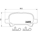Jeu de 4 plaquettes de frein BREMBO P 83 110