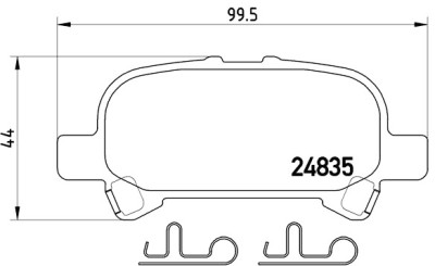 Jeu de 4 plaquettes de frein BREMBO P 83 110
