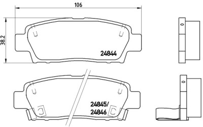 Jeu de 4 plaquettes de frein BREMBO P 83 111