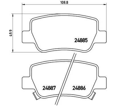 Jeu de 4 plaquettes de frein BREMBO P 83 112