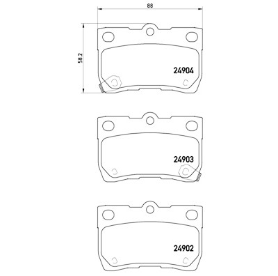 Jeu de 4 plaquettes de frein BREMBO P 83 113